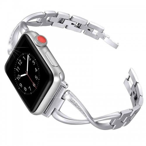 Apple Watch 38/ 40mm Rokassprādze Ar Akmeņiem (Sudraba)