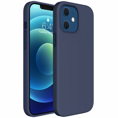 iPhone 12/12 Pro Silikona maciņš Miracase (Tumši zils)