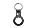 Ilike AirTag PU Leather Key Ring Keychain Case Apple Black