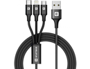 Evelatus Data cable 3in1 (Ligtning, Type-C, Micro USB ) LTM01 - Black