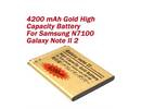 Samsung Galaxy Note N7100/N7105 2 II 4200 mAh High Capacity Business Gold Battery akumulators baterija