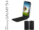 Samsung Galaxy i9500/i9505 S4 IV Luxury Real Leather Snap-on Flip Case Cover Black maks