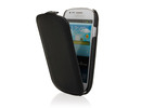 Samsung i8190 Galaxy S3 III Mini Genuine Leather Flip Case Cover Black maks