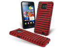 Samsung Galaxy S2/S2 Plus i9100/i9105 Vent Gel Combo Back Case Cover Silicone Bumper Red maks