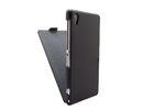 Sony Xperia Z1 Real Leather Slim Flip Case Cover Black maks