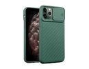 iPhone 12 Mini Silikona Macins ar kameras aizsargu (Zaļš)