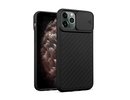 iPhone 12/12 Pro Silikona Macins ar kameras aizsargu (Melns)