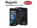 Bugatti Geneva BUGFCIPH6BK Super Plāns Ādas Flip maks iPhone 6 4.7inch Melns (EU Blister)