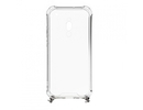 Evelatus Xiaomi Redmi 8 Silicone TPU Transparent with Necklace Strap Silver