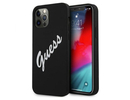 Guess iPhone 12 Pro Max 6.7&#39;&#39; Vintage White Script Silicone Cover Apple Black