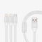 Recci Delicate RCS-H120 3 in 1 Micro USB + 2 x Lightning Fast Charging 1,2 m Universal White