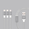 Recci Delicate RCS-H120 3 in 1 Micro USB + 2 x Lightning Fast Charging 1,2 m Universal Grey