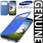Samsung Galaxy i9500/i9505 S4 IV Original Premium S-view cover flip case EF-CI950BCEGWW light blue maks