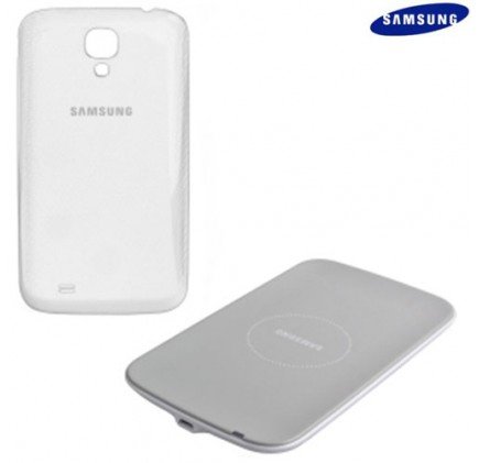 Samsung Galaxy S4 i9505/i9500 Wireless Charger Kit Pad+ Battery Cover EP-WI950EWEGWW white lādētājs