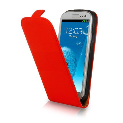 Samsung i9300 Galaxy S3 Red Flip Case Cover maks 