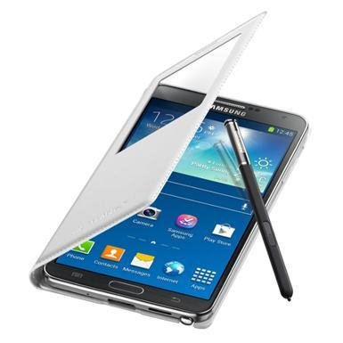 Samsung N9005 Galaxy Note 3 III Original S-View Cover Case EF-CN900BWEGWW white maks