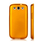 Samsung i9300 Galaxy S3 Gold Aluminium&Silicone Back Case Cover Bumper maks