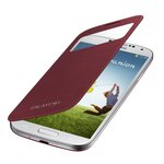 Samsung i9505/i9500 Galaxy S4 S-View Original Wallet Flip Case Cover Red EF-CI950BREGWW maks