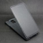 Samsung N9005 Galaxy Note 3 Deluxe Leather Flip Skin Case Cover Black maks