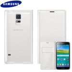 Samsung G900 Galaxy S5 EF-WG900BWEGWW Flip Wallet Case Cover White maks