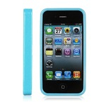 Apple iPhone 4/4S blue soft silicone gel skin case cover maks vāciņš