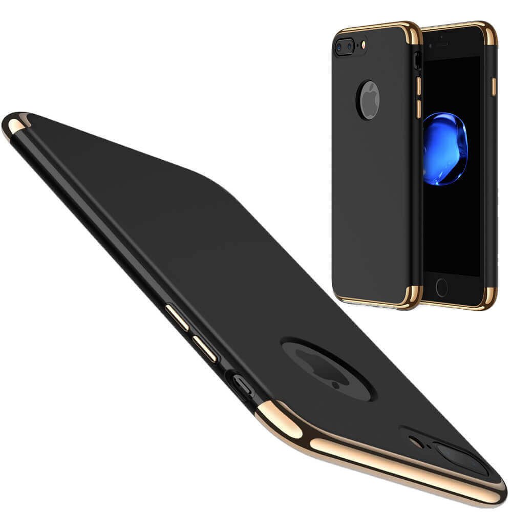 Apple iPhone 6/6S Metal Black/Gold Luxury Ultra Thin 0.9mm Shockproof Armor Back Case Cover maks vāciņš ultra plāns 