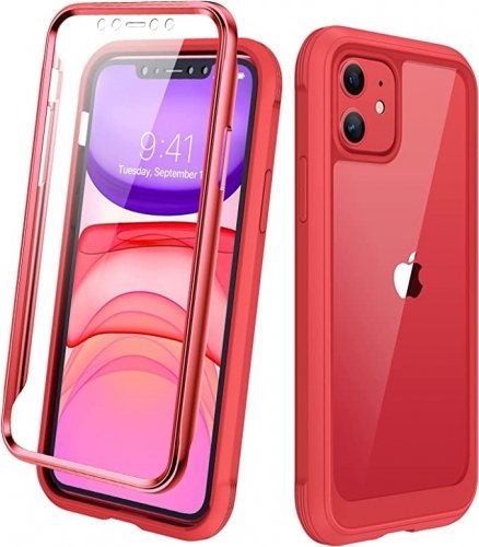iPhone 11 maciņ&scaron; Diaclara 360 (Sarkans)