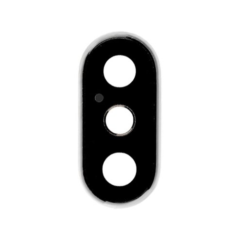 iPhone X Kameras Stikls ar R&Auml;?mi (Balts)