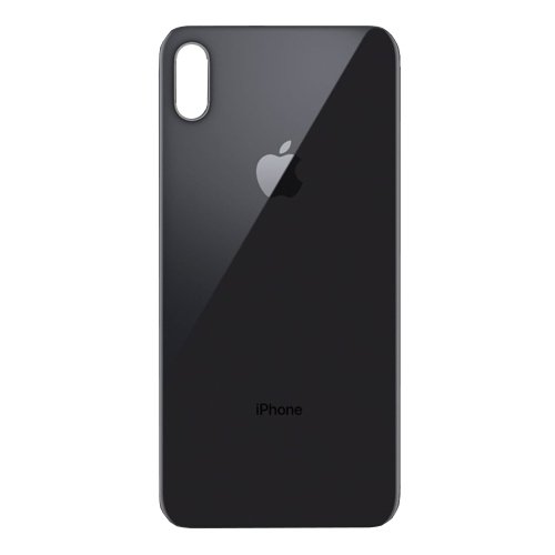 iPhone Xs Max Aizmugurējais stikla panelis (Melns)