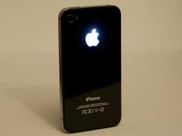 Apple iPhone 4 LED Logo Luminiscent back case cover baterijas vāciņš korpuss 