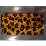 Apple iPhone 4/4S Diamond Swarovski Amber Leopard Back Case Cover maks vāciņš 