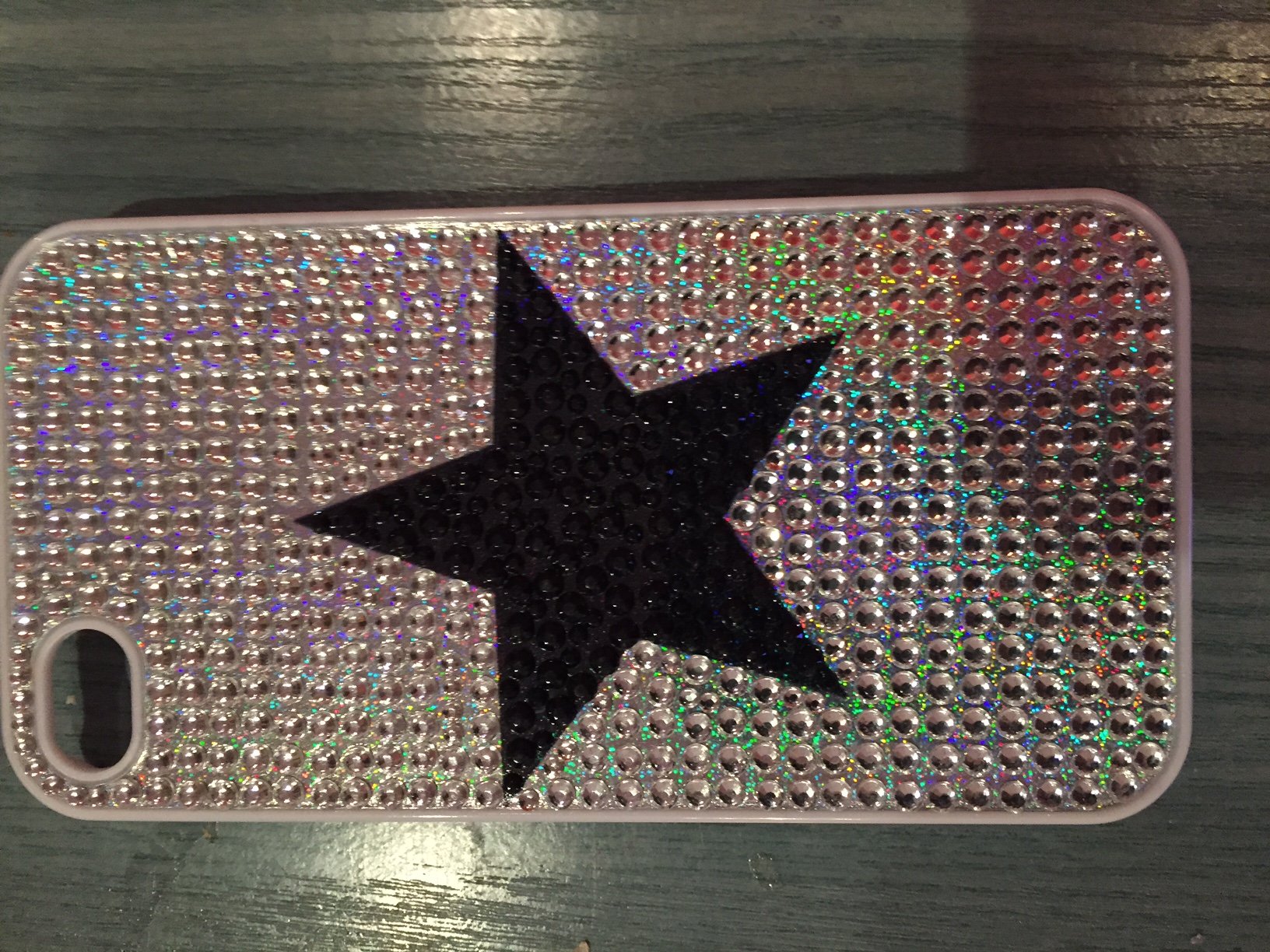 Apple iPhone 4/4S Diamond Swarovski Star Back Case Cover maks vāciņš 