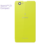 Sony Xperia Z1 D5503 Compact Lime Original Rear Glass Battery Cover Panel Back Case stikla zaļš baterijas vāciņš korpuss dzeltens