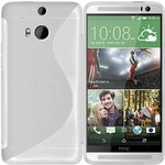 HTC One M8 Silicone Clear S Line Back Case Cover maks