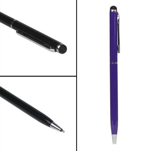 Stylus Ballpoint Metal Pen iPad iPod iPhone Galaxy Sony Xperia Z ATIV Tab Note Samsung LG Nokia HTC ZTE Asus Acer Tablet Smartphone Purple