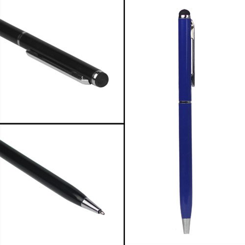 Stylus Ballpoint Metal Pen iPad iPod iPhone Galaxy Sony Xperia Z ATIV Tab Note Samsung LG Nokia HTC ZTE Asus Acer Tablet Smartphone Blue