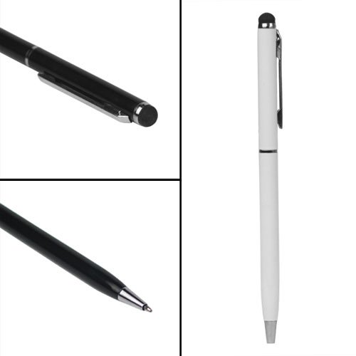 Stylus Ballpoint Metal Pen iPad iPod iPhone Galaxy Sony Xperia Z ATIV Tab Note Samsung LG Nokia HTC ZTE Acer Asus Tablet Smartphone White