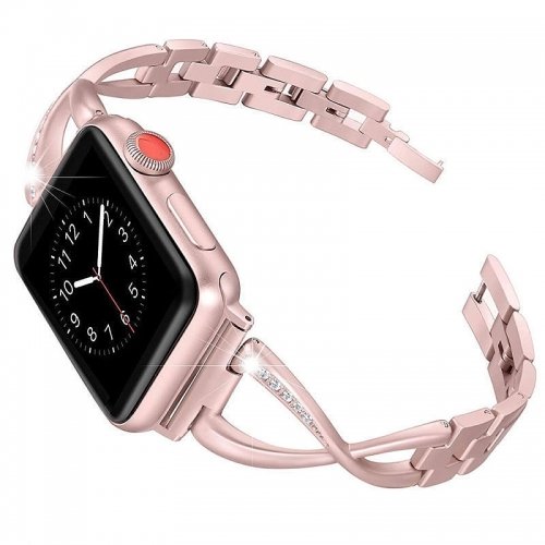 Apple Watch 42/ 44mm Rokassprādze Ar Akmeņiem (Zelta)