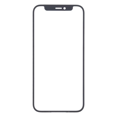 iPhone 12 Pro Max Aizsargstikls ar melnu ramiti