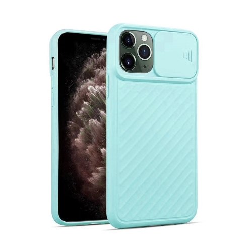iPhone 12 Pro Max Silikona Macins ar kameras aizsargu (Gai&scaron;i