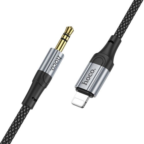 Adapters and other accessories HOCO Cable AUX 3.5mm jack male to Apple Lightning male 1m black