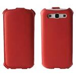 Samsung i9300 Galaxy S3 III Luxury leather flip case cover maks red sarkans