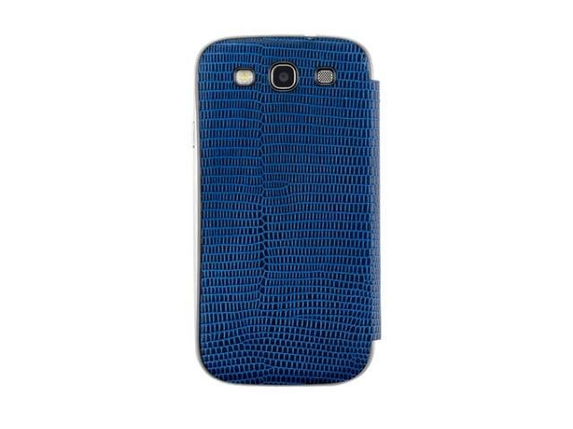 Samsung i9300 Galaxy S3 III Anymode Luxury Croco Dark Blue case cover maks
