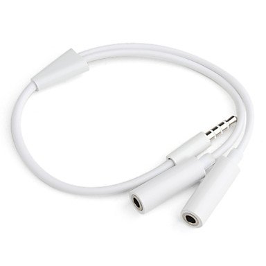 3.5mm Stereo Audio Jack Splitter Cable Audio Stereo Y Splitter Cable Mini Jack Plug 1 to 2 Wire Headphones Earphones Speakers iPod iPad iPhone Tablets Games Computers austiņu sadalītājs