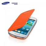 Samsung EFC-1M7FOE Īpaši plāns vertikāli atverams maks i8190 Galaxy S3 mini Oranžs (Bulk)