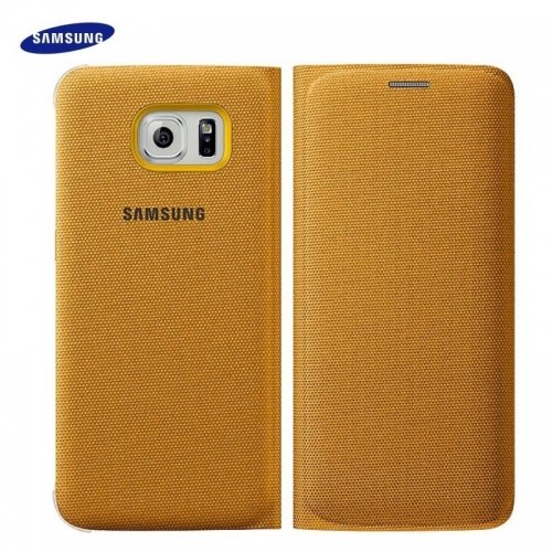 Samsung EF-WG925BYE Īpa&scaron;i plāns sāniski atverams maks G925 Galaxy S6 Edge Dzeltens (EU Blister)