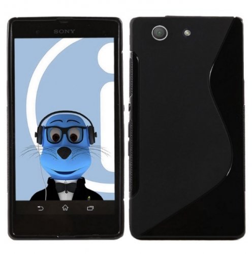 Forcell Back Case S-Line Sony D6603 Xperia Z3 Compact  gumijas apvalks Melns