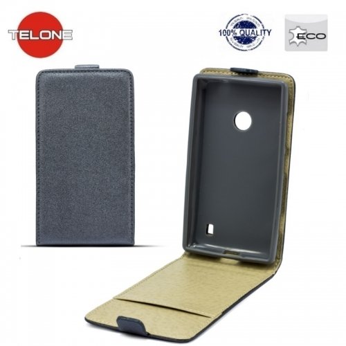 Telone Shine Pocket Slim Flip Case HTC One M9 telefona maks vertikāli atverams Pelēks