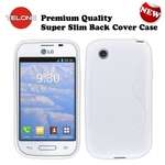 Telone Back Case S-Case gumijots telefona apvalks LG D160 L40 L35 Balts