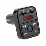 Baseus Riff CAR-B2 Bluetooth FM / MP3 Transmiteris Auto lādētājs 2x USB QC3.0 3.1A Melns